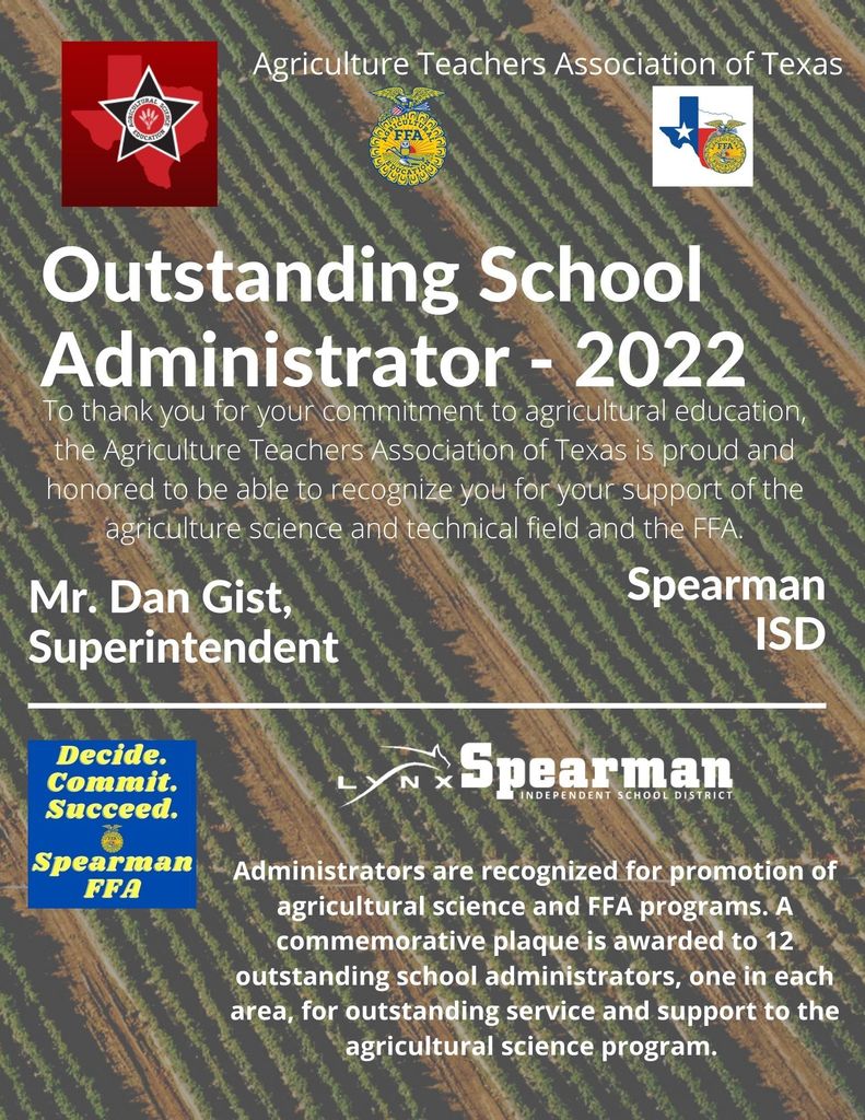 2022 Outstanding School Administrator ~ Mr. Gist