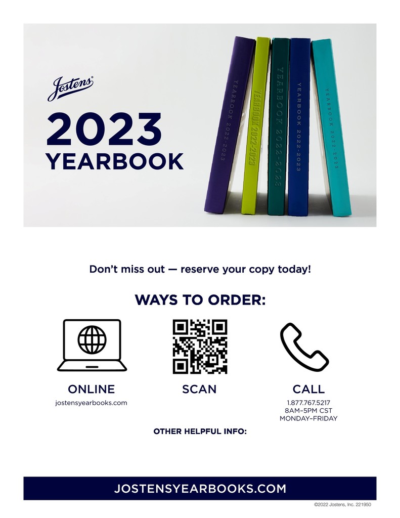 2023 yearbook flyer